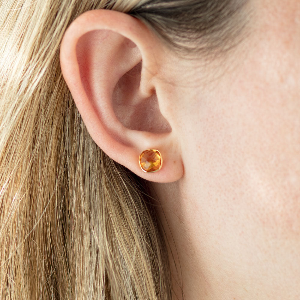 Citrine clearance gold earrings